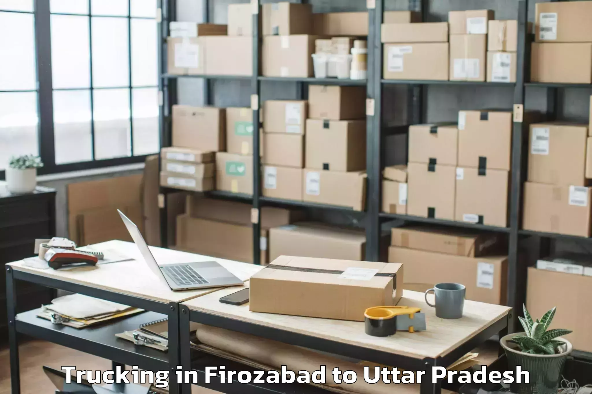 Top Firozabad to Bilsi Trucking Available